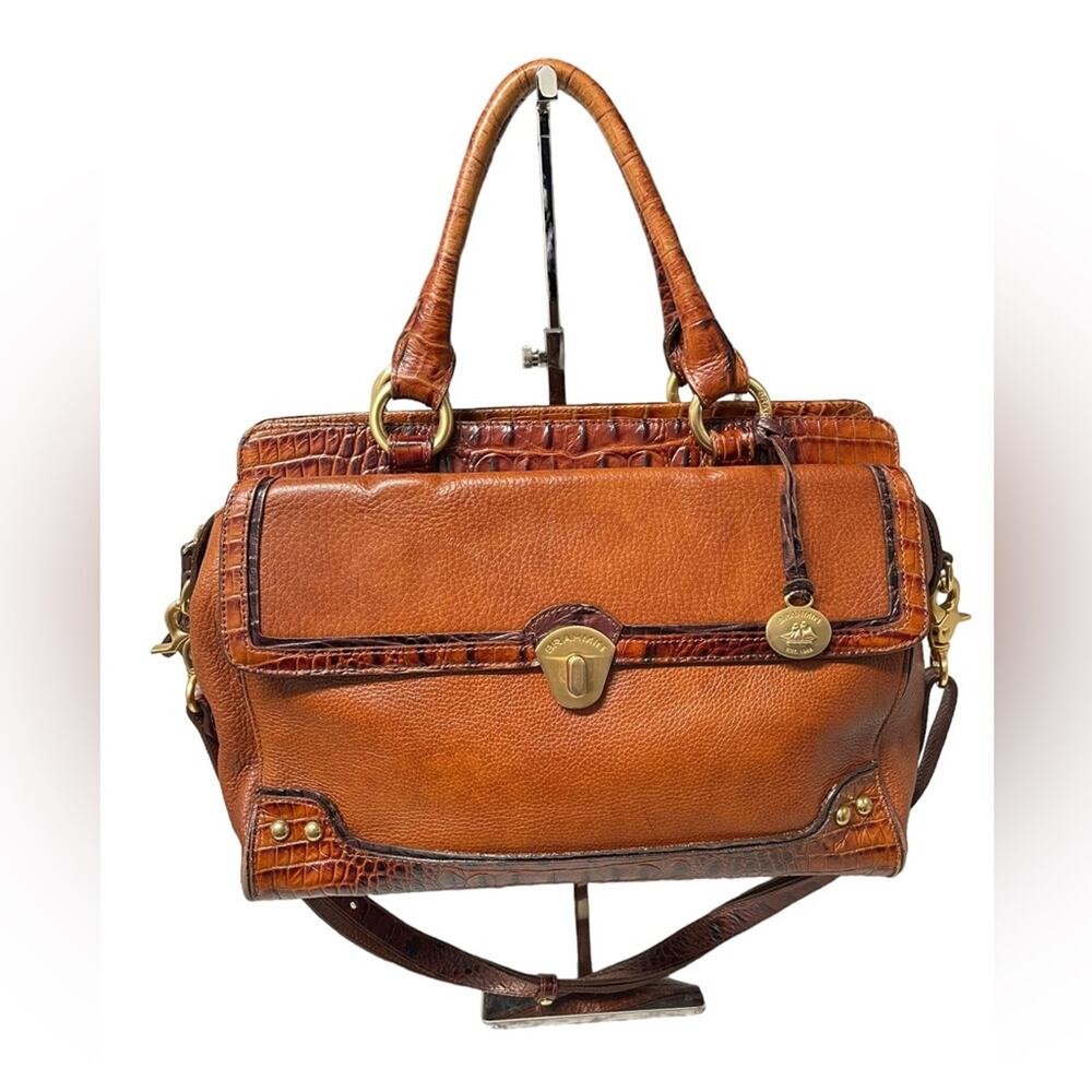 Brahmin gator skin medium sized crossbody bag